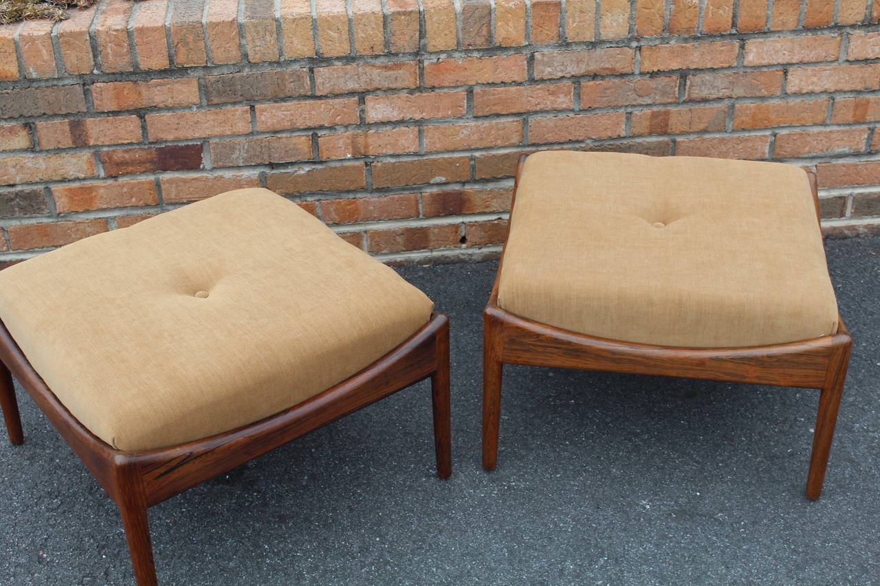 Pair of Rosewood Stools by Kristian Vedel In Excellent Condition In Asheville, NC