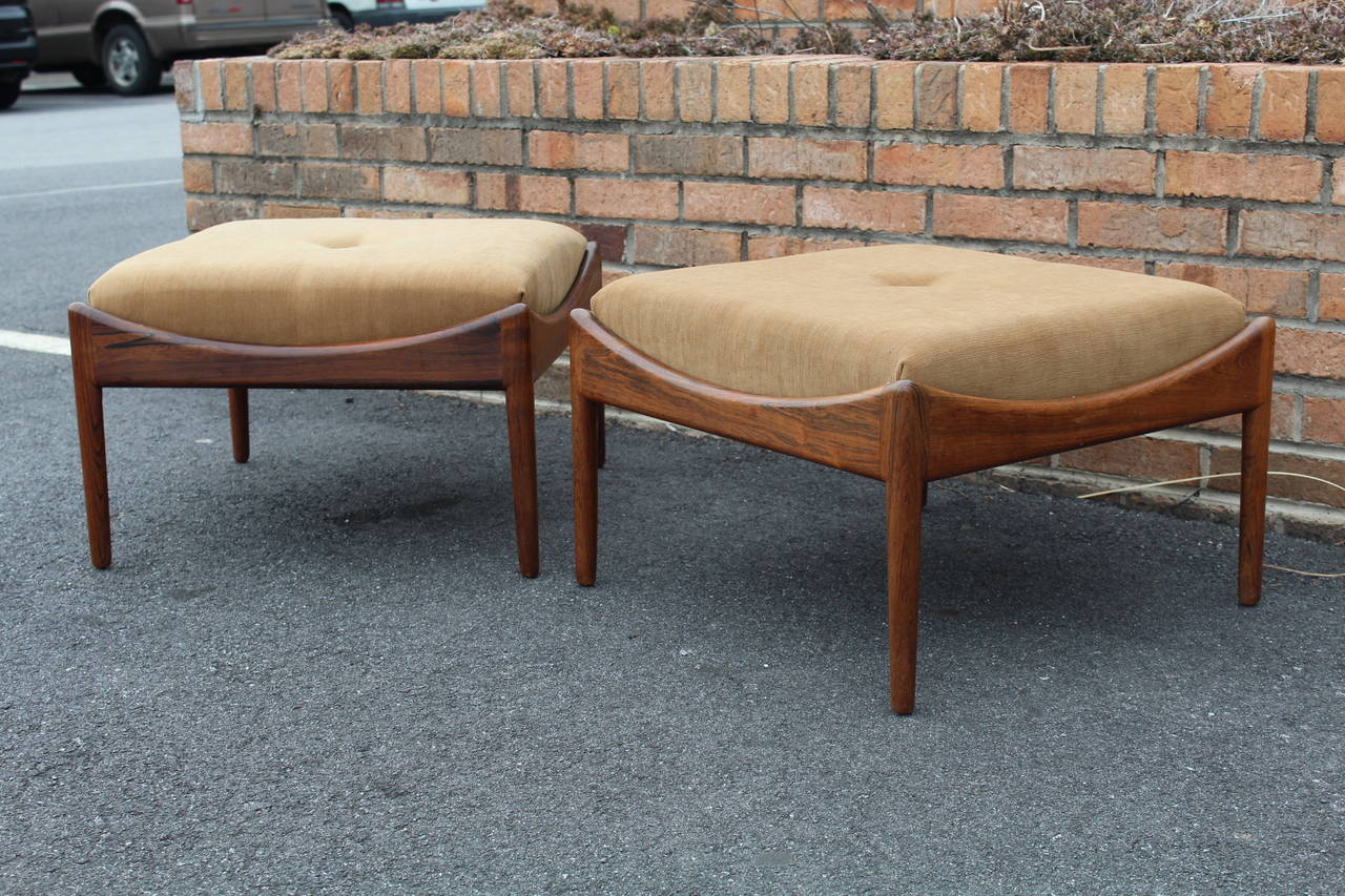 20th Century Pair of Rosewood Stools by Kristian Vedel