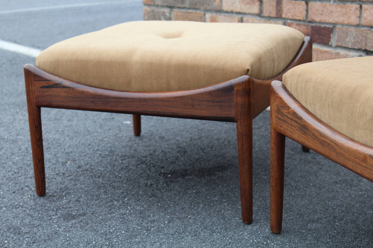 Pair of Rosewood Stools by Kristian Vedel 2