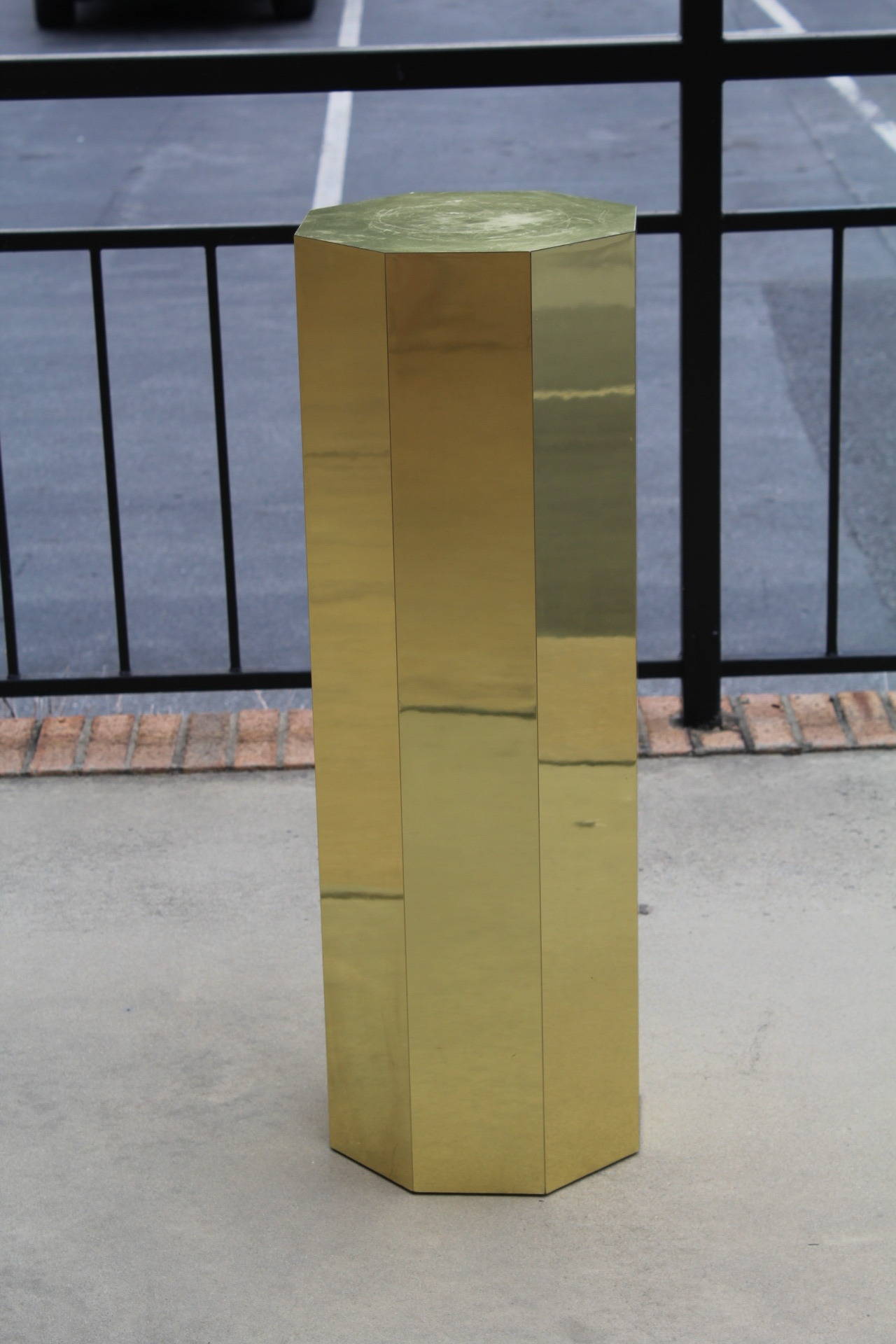 Hexagonal Brass Pedestal