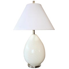 A 1970's Italian Murano Glass Egg Lamp