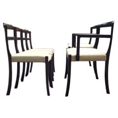 Ole Wanscher Mahogany Dining Chairs