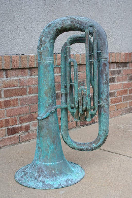 Vintage Patinated Brass Euphonium