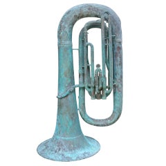 Vintage Patinated Brass Euphonium