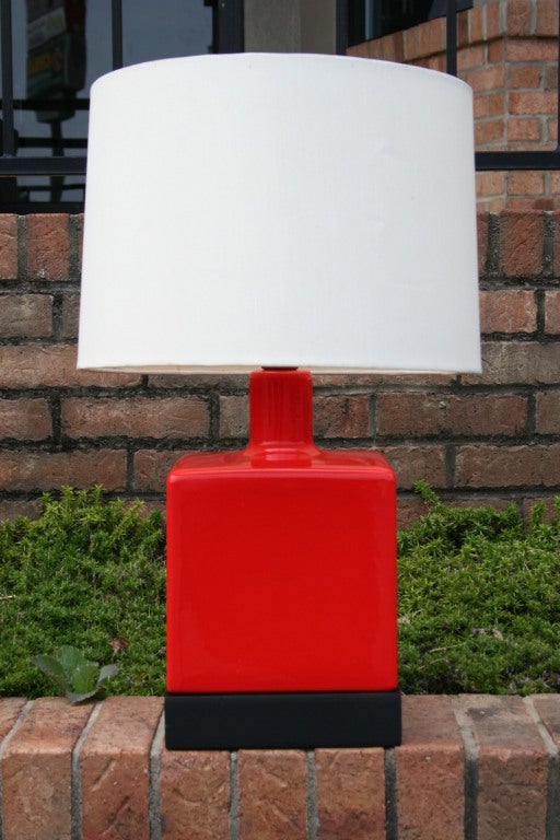 A Radiant 1960's Pottery Table Lamp