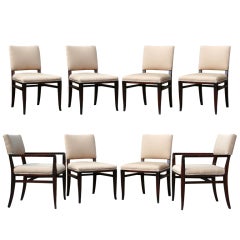 Rare Set of Eight Dining Chairs by T.H. Robsjohn-Gibbings