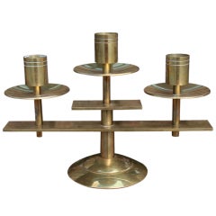 A Danish Brass Candle Holder by Dan Present
