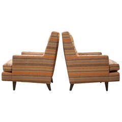 An Elegant Pair of Lounge Chairs by Edward Wormley, Dunbar