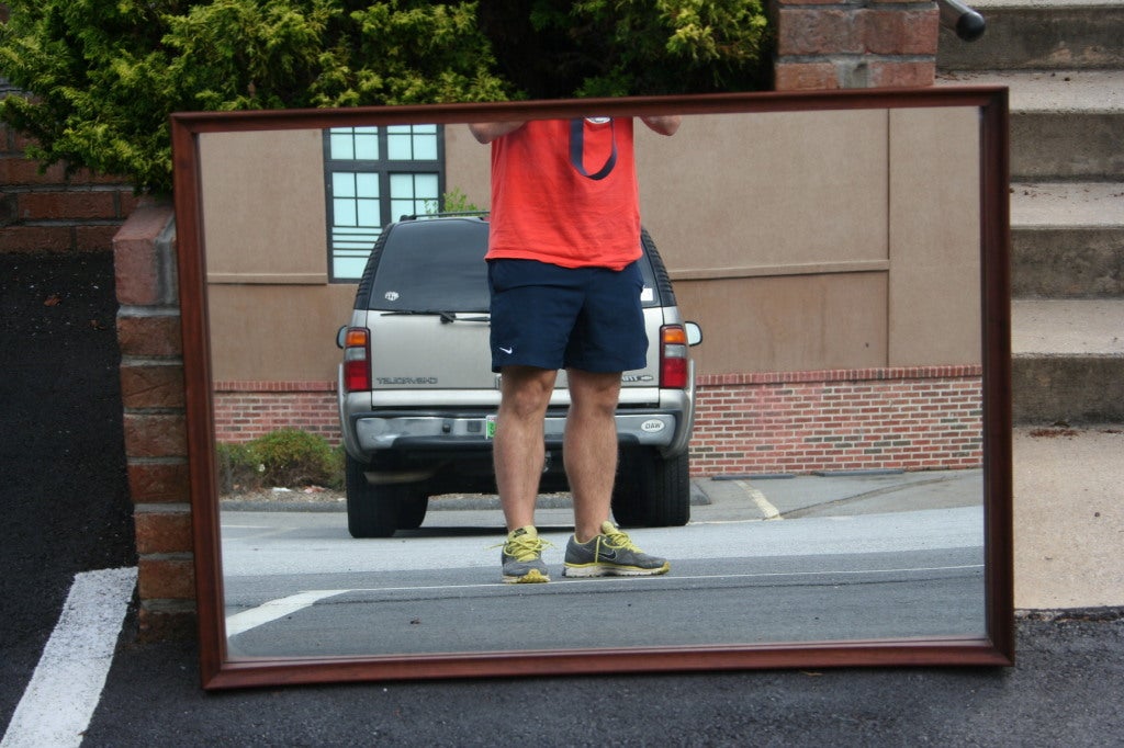 Vintage 1960's Sculptural Walnut Wall Mirror