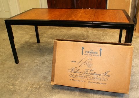 A Teak and Ebony Table by Michael Taylor for Baker Furniture For Sale 4