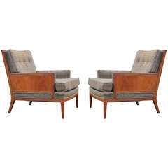 Pair of Walnut Lounge Chairs by Erwin-Lambeth, John Stuart