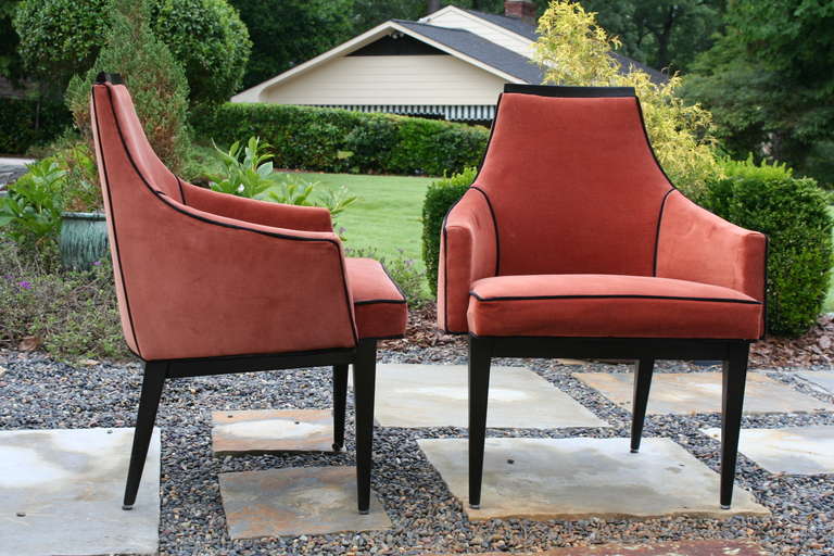 Wood Pair of Armchairs Attributed to Harvey Probber