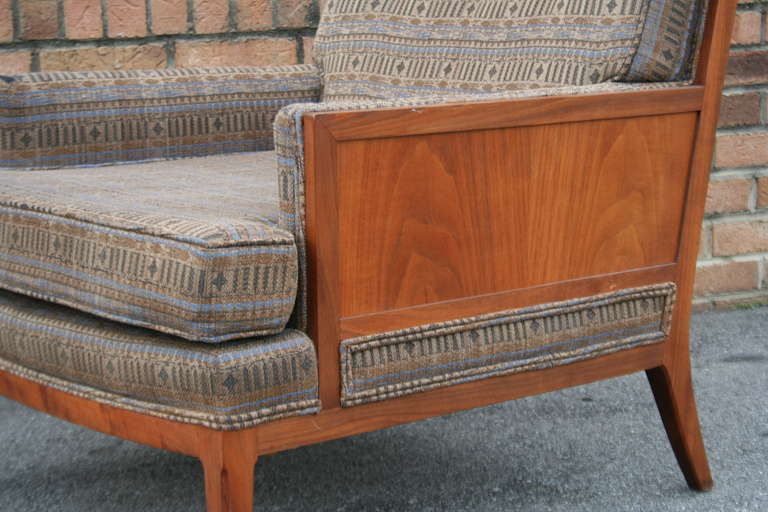 Mid-Century Modern Pair of Walnut Lounge Chairs by Erwin-Lambeth, John Stuart