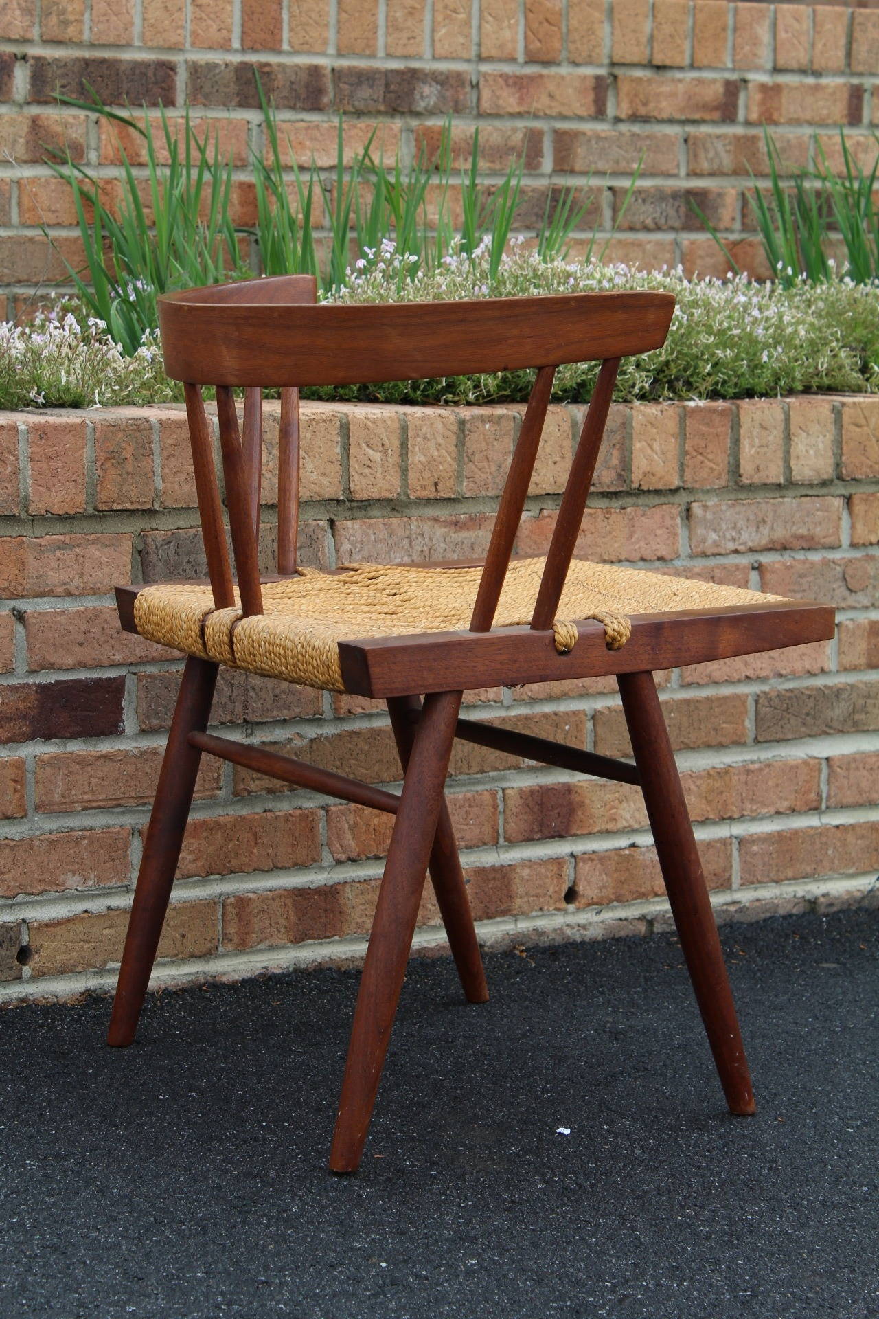 20th Century Grass-Seated Chair by George Nakashima