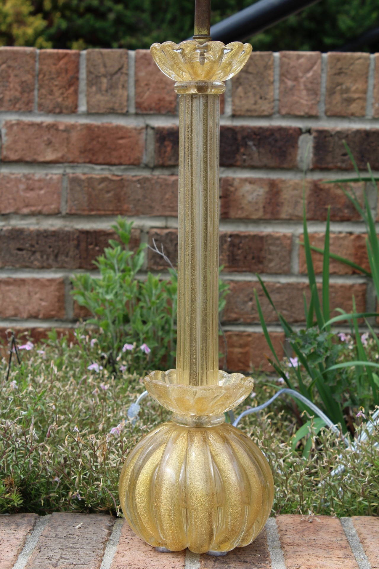 Barovier Italian Glass Table Lamp For Sale 2