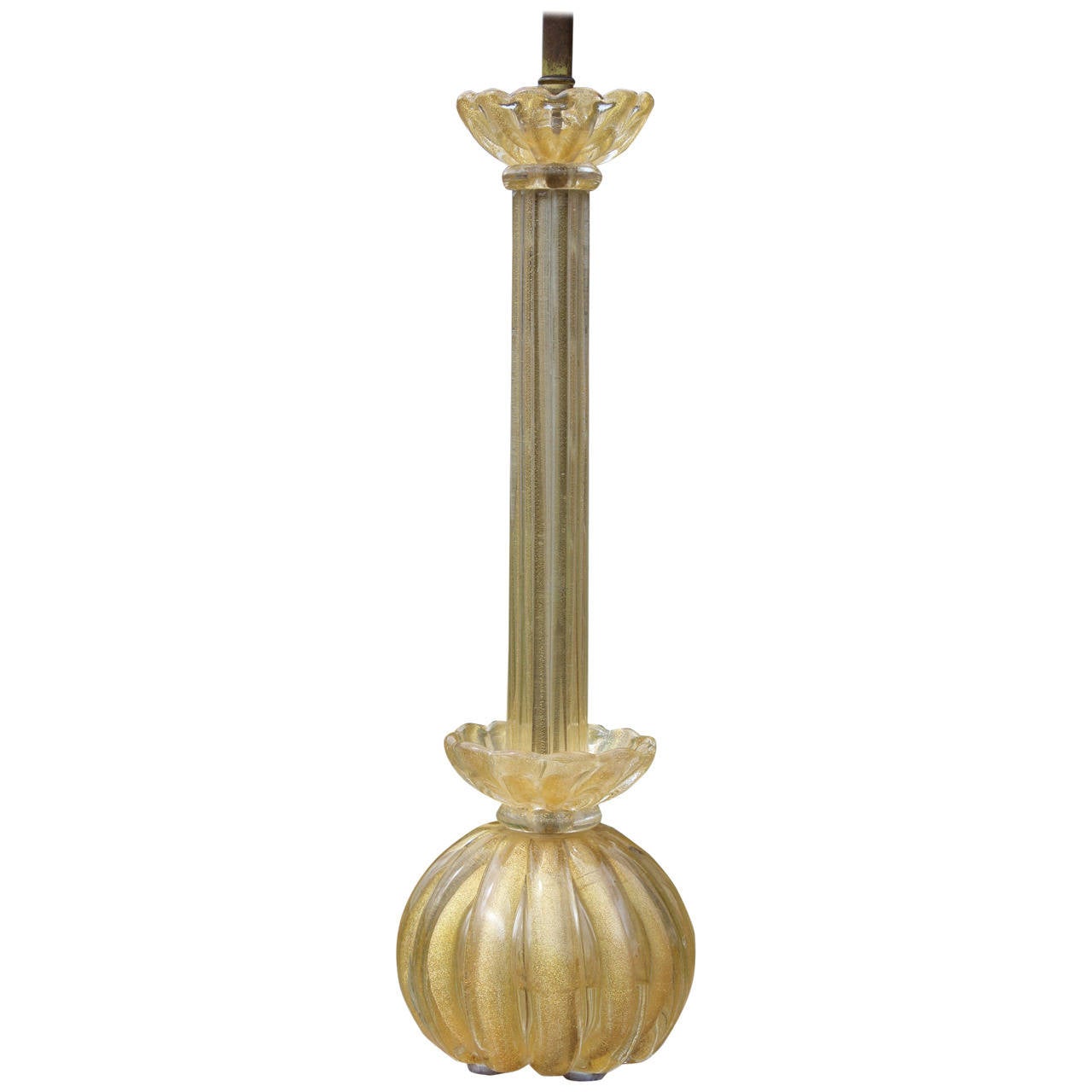 Barovier Italian Glass Table Lamp For Sale