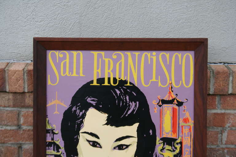 A Vintage San Francisco Travel Poster In Good Condition For Sale In Asheville, NC