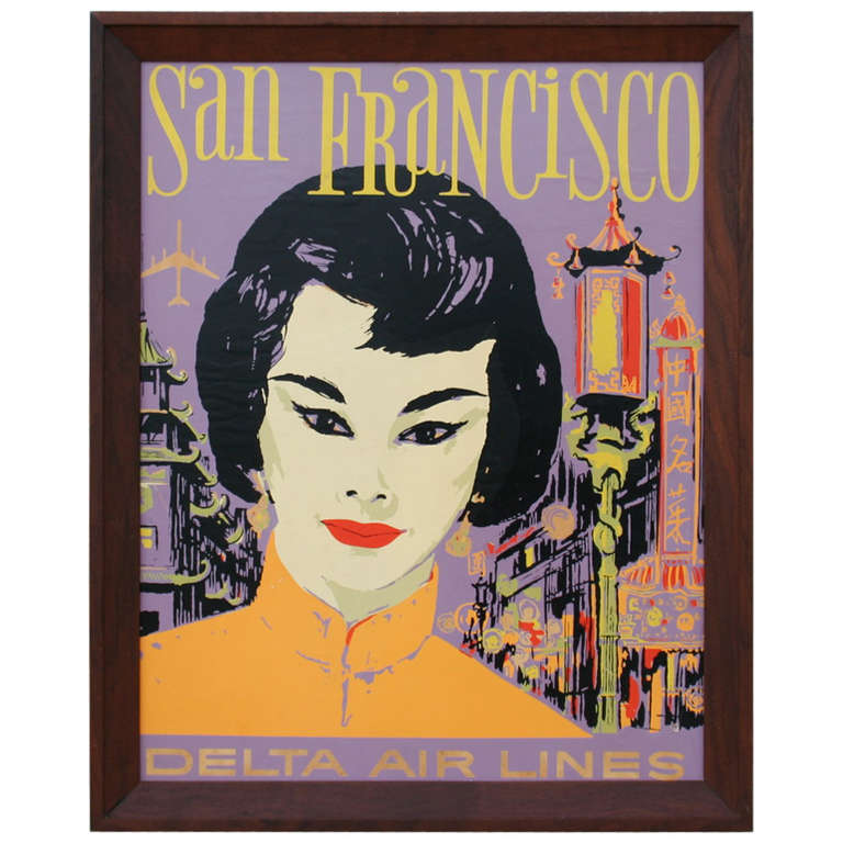 A Vintage San Francisco Travel Poster For Sale