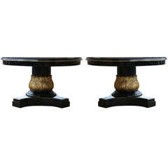 A Pair of Demi-lune Console Tables in the Manner of Dorothy Draper