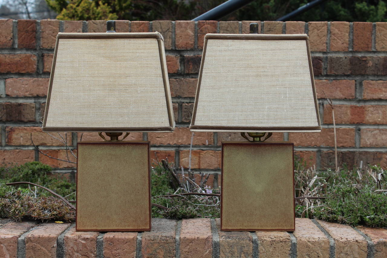 Pair of Petite Ceramic Lamps by Turner In Excellent Condition For Sale In Asheville, NC
