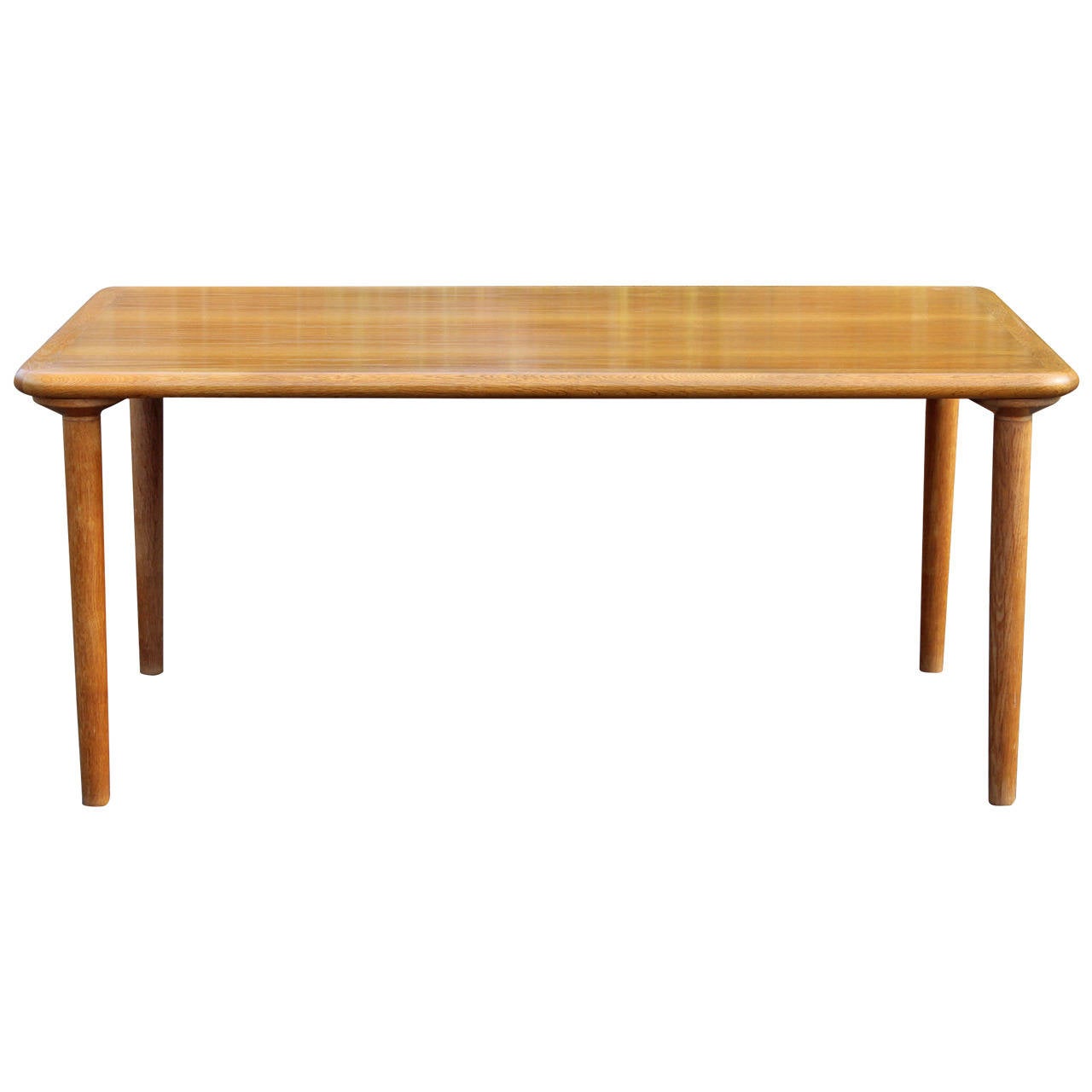 Handsome Oak Dining Table by Knoll For Sale