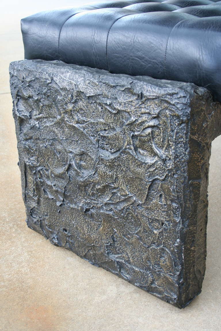 A Rare Sculpted Bronze Bench by Paul Evans In Excellent Condition In Asheville, NC