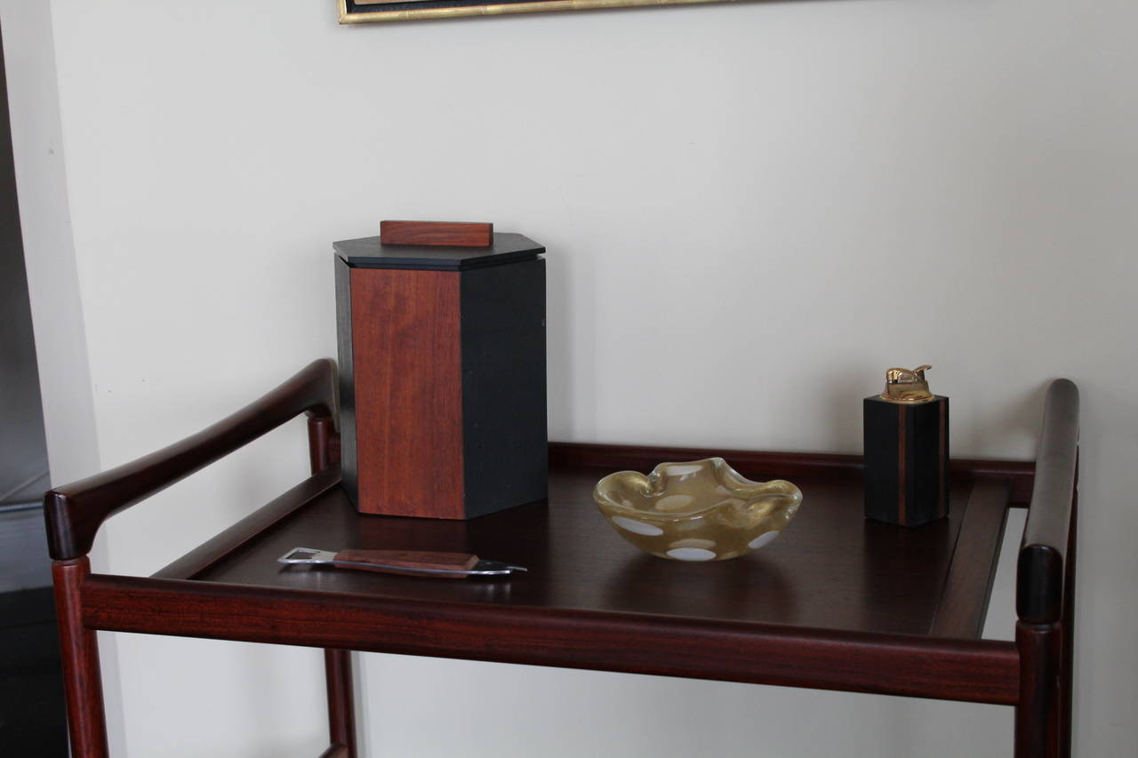 1970s Scandinavian Rosewood Bar or Tea Cart For Sale 2