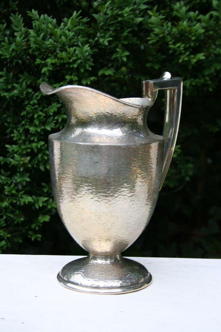 20th Century A Silver Plated Pitcher by W.M. Mounts
