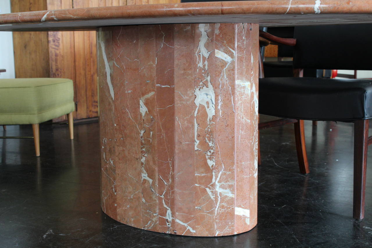 Mid-Century Modern Impressive Italian Marble Dining Table by Ello For Sale