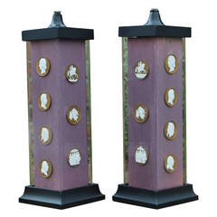 Pair of Italian Glass Table Lamps