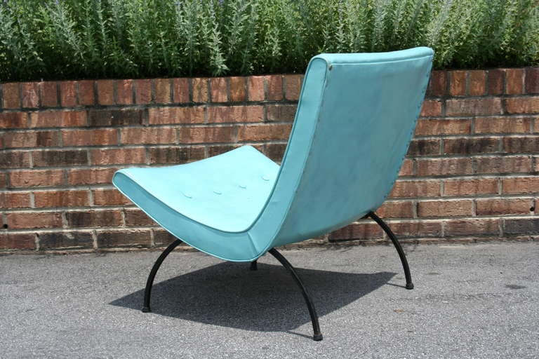 American A Wrought Iron Scoop Chair by Milo Baughman