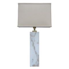 A Marble Table Lamp by T.H. Robsjohn-Gibbings