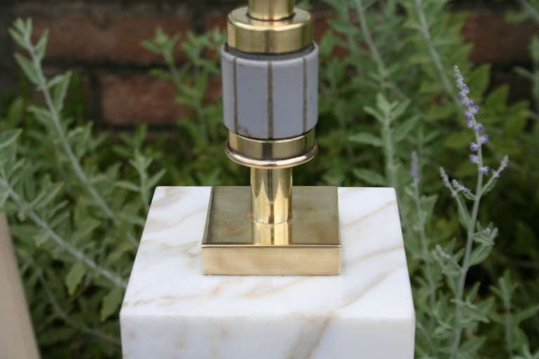 American A Marble Table Lamp by T.H. Robsjohn-Gibbings For Sale
