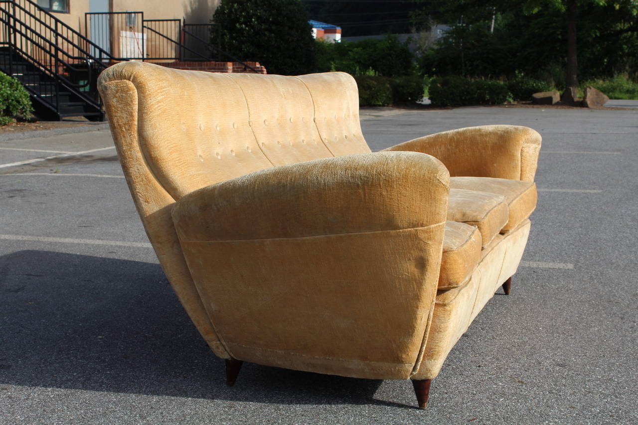 20th Century 1950s Italian Sofa, Manner of Paolo Buffa For Sale