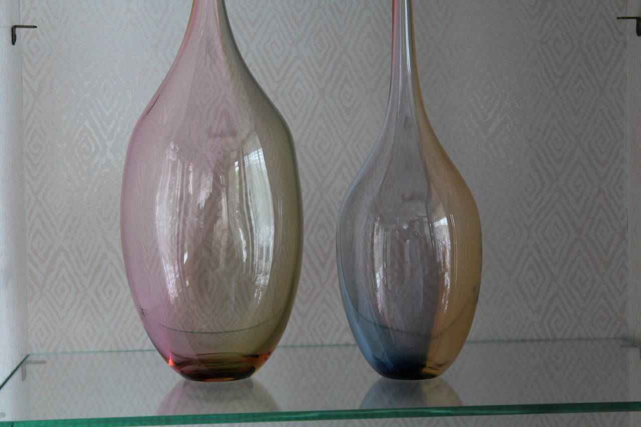 Pair of Fidji Bottles by Kjell Engman for Kosta Boda