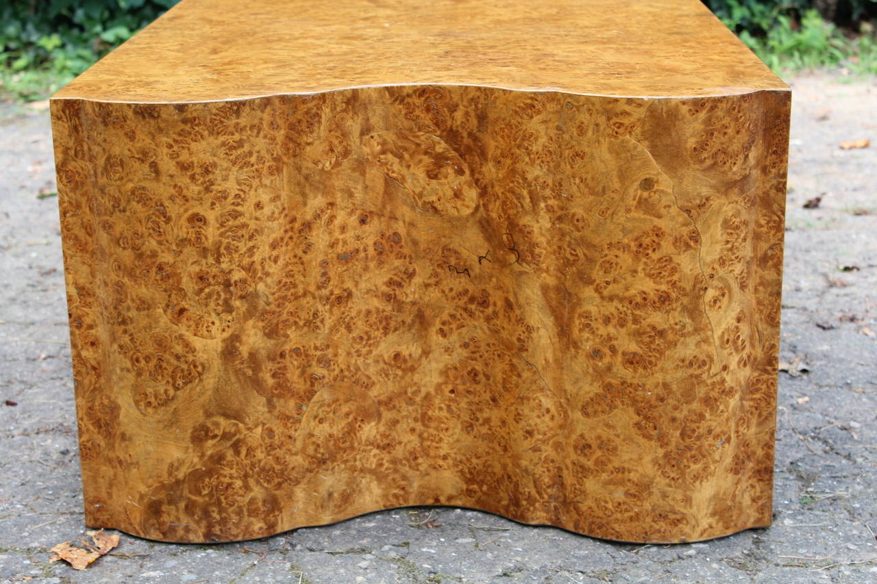 Mid-Century Modern Italian Burl Cocktail Table in the Manner of Samuel Marx