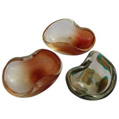 Collection of Three Glass Bowls by Seguso