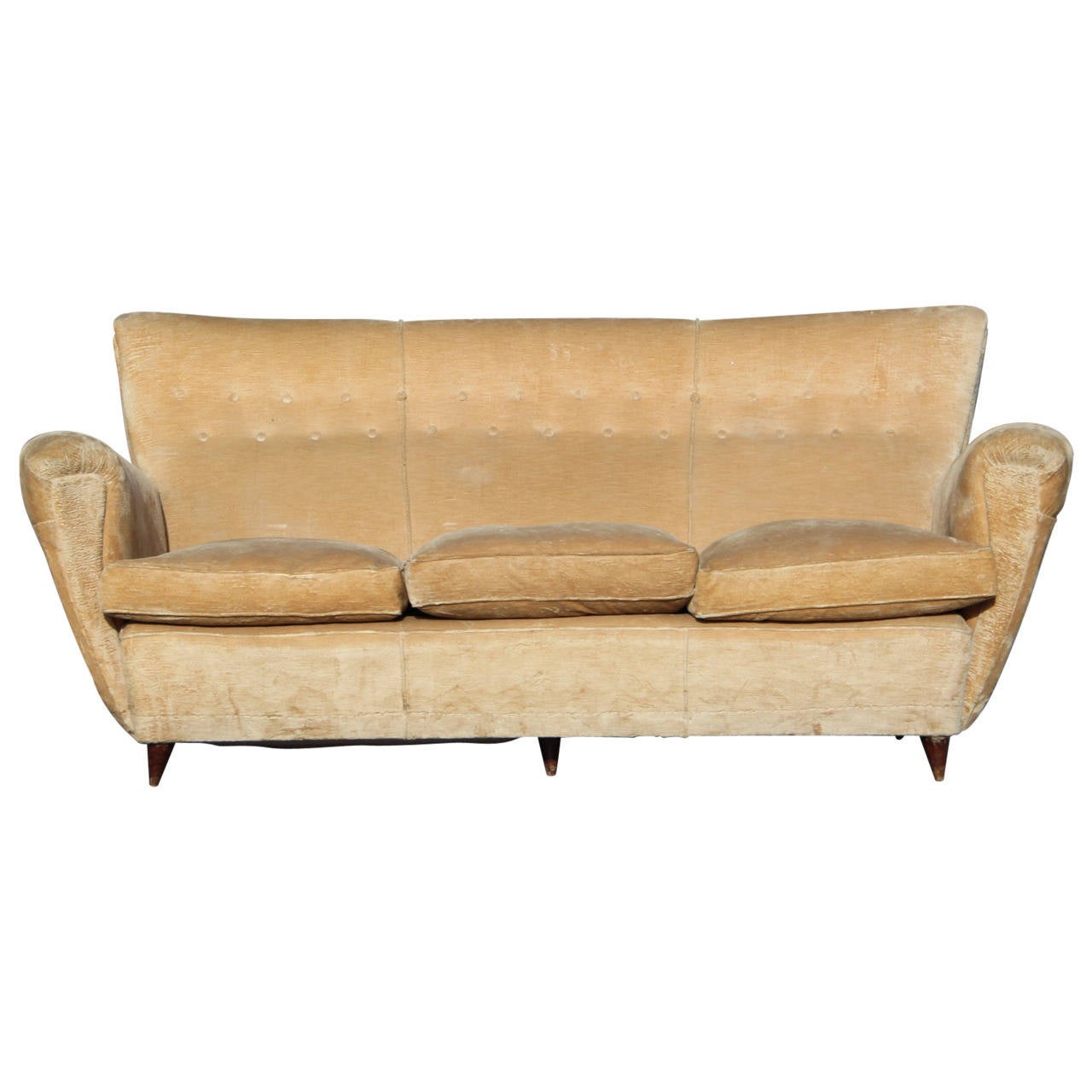 1950s Italian Sofa, Manner of Paolo Buffa For Sale