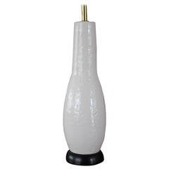 Textured White Ceramic Italian Table Lamp
