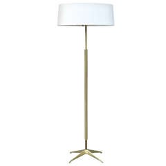 A Rare Brass Floor Lamp by Lightolier