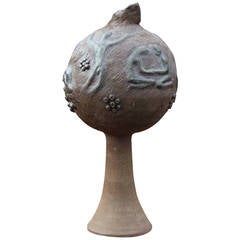 Monumental Scandinavian Studio Sculpture Signed AR