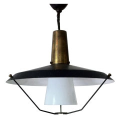 Vintage Retractable Pendant Light by Lightolier