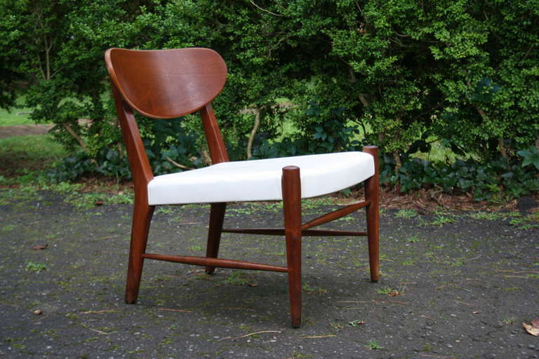 Pair of Petite Walnut Lounge Chairs by Heritage