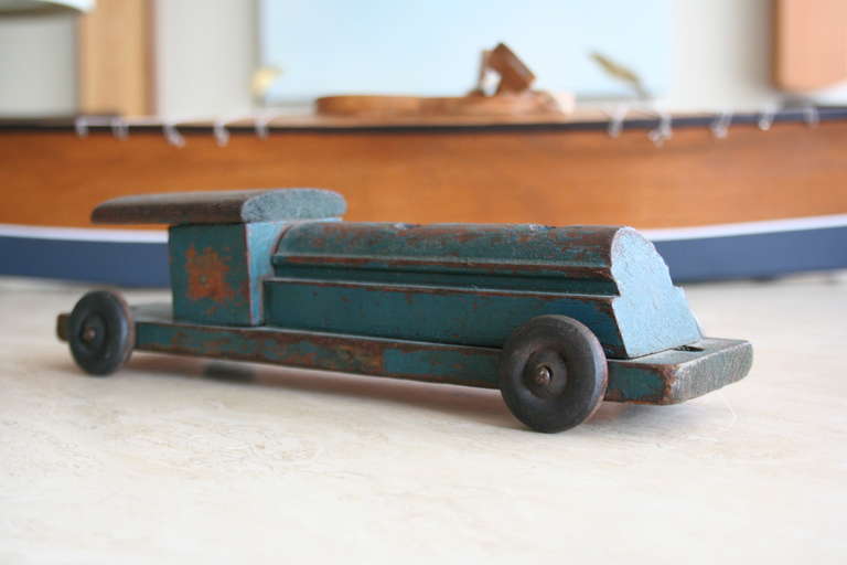 Mid-20th Century Art Deco Wooden Train Car For Sale