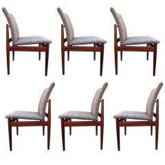 Six Teak Dining Chairs by Finn Juhl Six Teak Dining Chairs by Finn Juhl