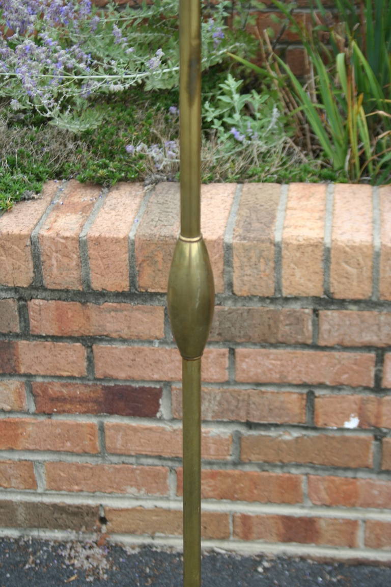 Modernist Brass Floor Lamp by Rembrandt In Good Condition For Sale In Asheville, NC