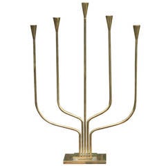 Rare Brass Scandinavian Candelabra