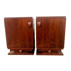 Stunning Pair of Petite Early French Deco Cabinets