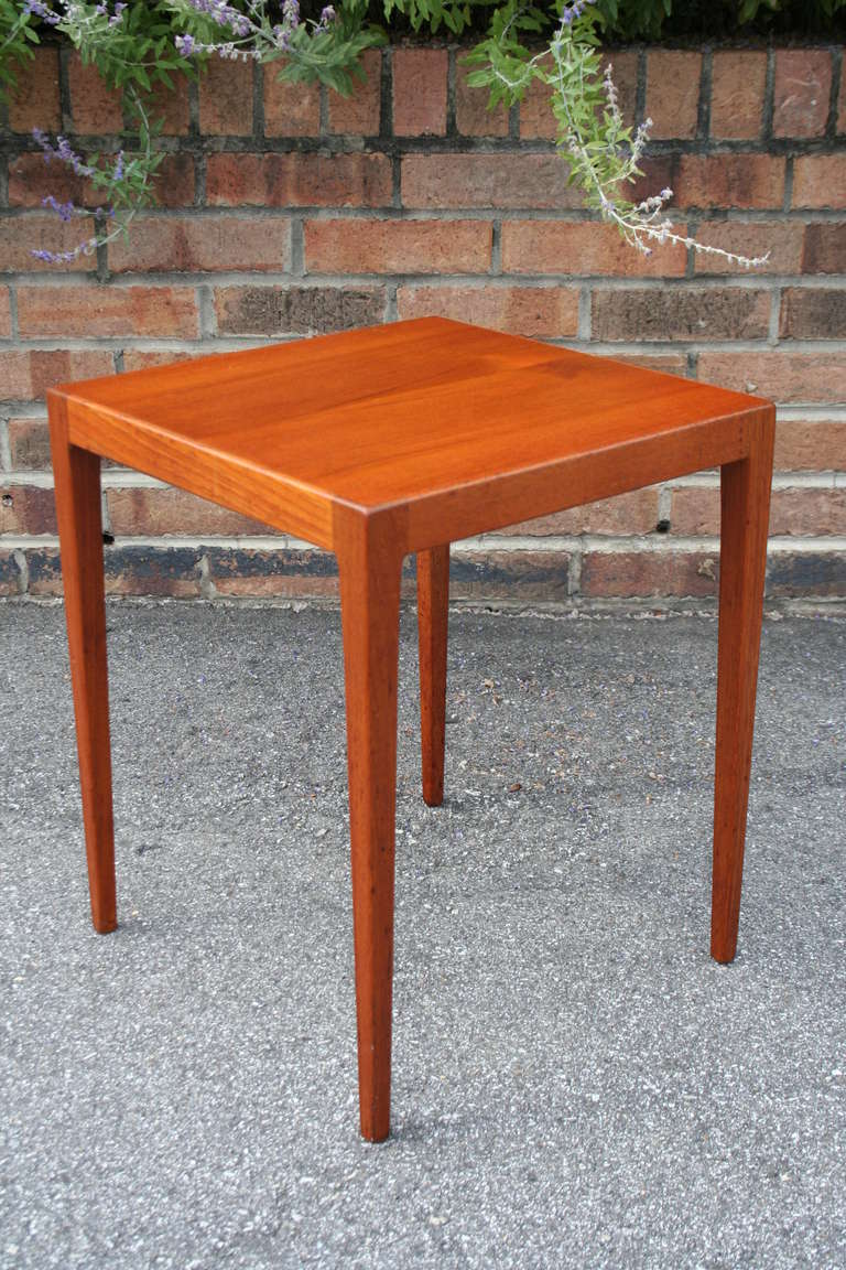 Danish A Small Teak Side Table by Kurt Ostervig