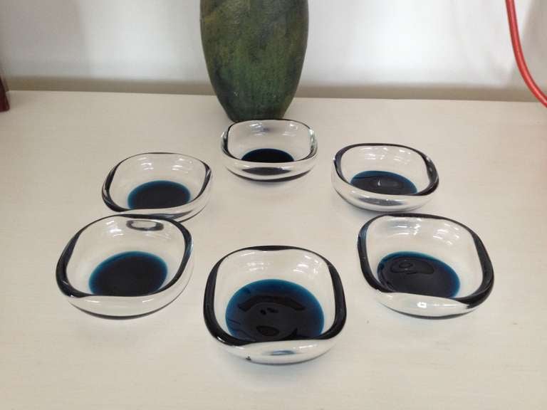 Set of Six Petite Venini Bowls